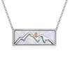 POPLYKE Mustard Seed Necklace 925 Sterling Silver Opal Mountain Necklace