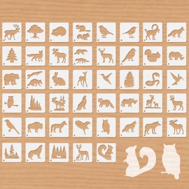 Ymapinc 45pcs Forest Animals Stencils for Painting