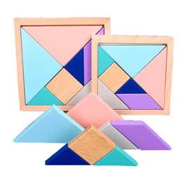 Dear Mia Little Liz | Juguete Didáctico Montessori Tangram Rompecabezas de Madera 14cm (1 Pieza)