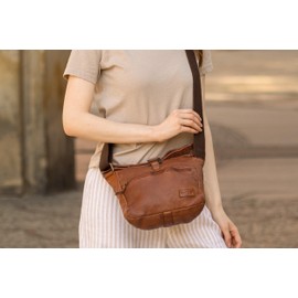 Gusti Auna Leather Shoulder Bag Brown Leather, brown