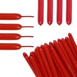 EBLLIWSM 100PCS 260Q red Magic long balloons decoration shopping mall activities, party decoration, parent-child activities. Not easy to damage, shiny and beautiful.
