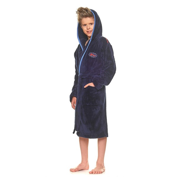 L&L Children's Bathrobe Boys Dressing Gown Fleece with Hood House