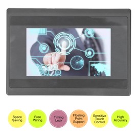 3 Inch HMI Panel, All in One HMI PLC Integrated DC24V/1A Transistor Outputs 12 in 8 Out Compatible with FX3U-20/40/48MRT