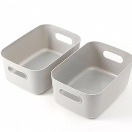 Basket, sock basket, bathroom basket, square storage basket, 2-piece set (gray/16cm) DP73219 2ea