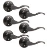 GOBEKOR 6 Pack Dummy Door Handles Oil Rubbed Bronze Right-Handed