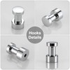 BVL Brass Robe Hook, 5 Pack, Chrome, Wall-Mounted, for Bathroom