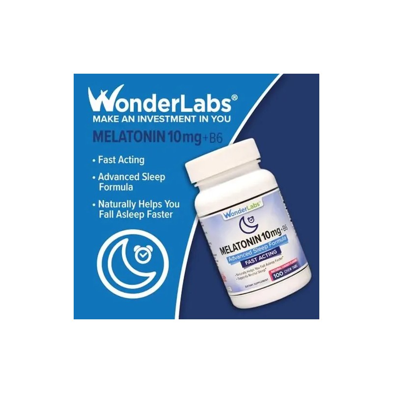 Wonder Laboratories Melatonina Masticable 10mg 200ct
