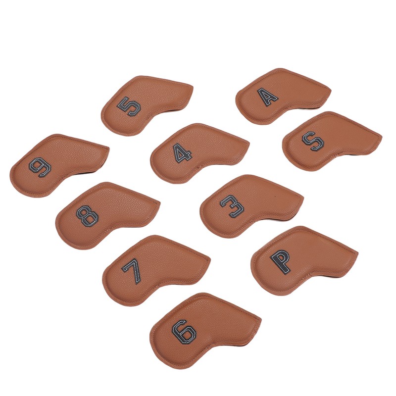 10PCS Golf Head Protective Covers Waterproof PU Material Golf Putter