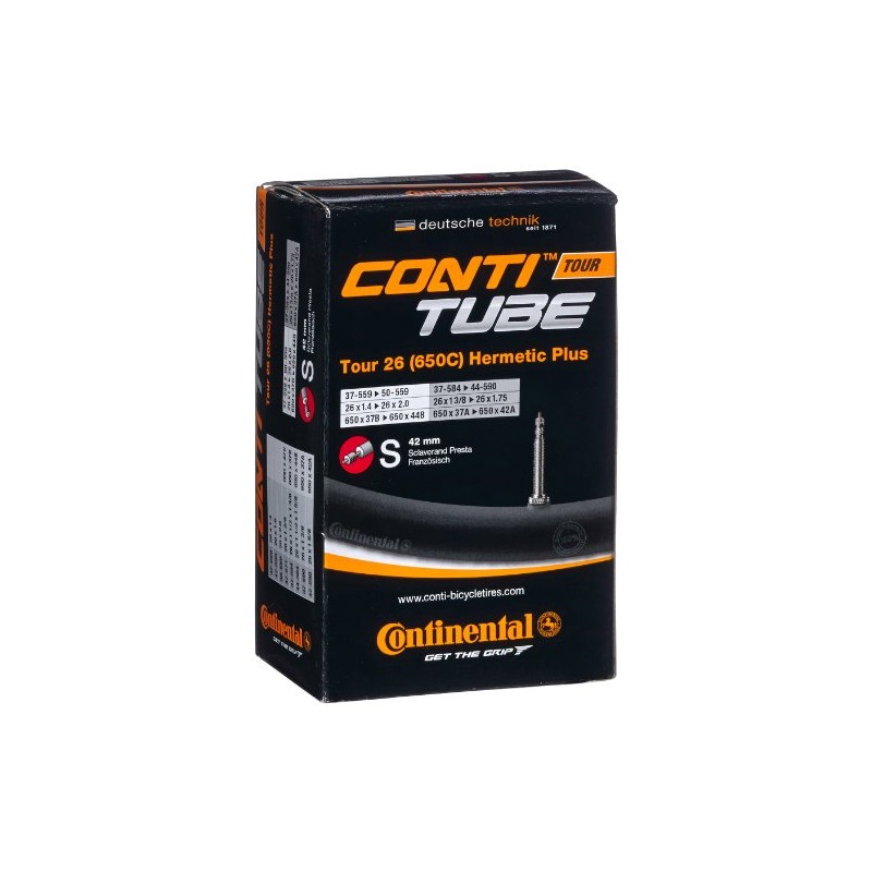 Continental Tour 26 Hermetic Plus 0182271 Bicycle Inner Tube Black