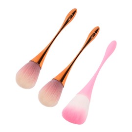 Quuztao 3 PCS Makeup Powder Brush, Fluffy Large Big Brush Rose Gold and Pink
