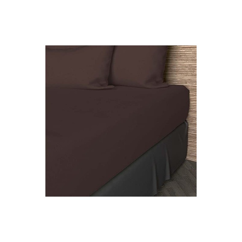 Soleil d'Ocre Fitted Sheet, Cotton, Brown, 140 x 200 cm