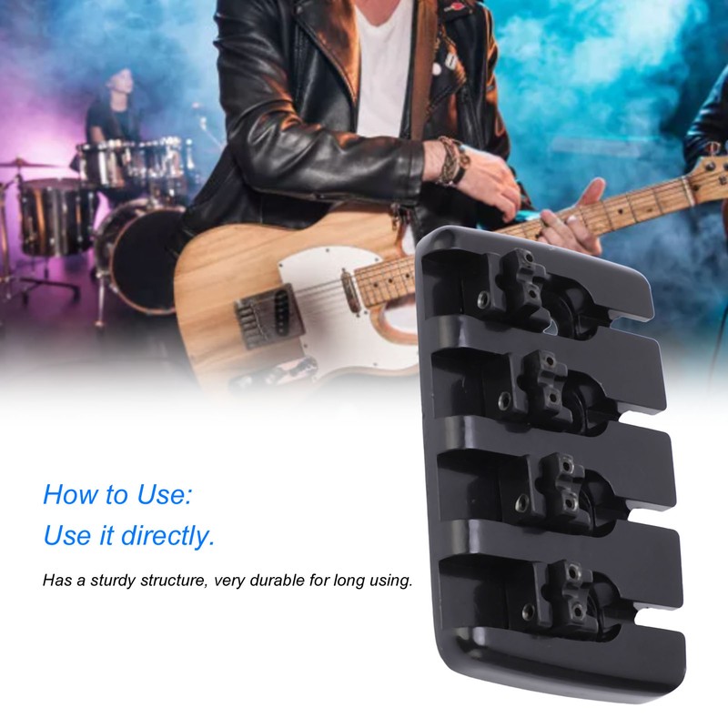 Guitar Bridge 4 String Metal Tailpiece Instrument Accessory Set Kit