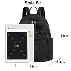 GFM® Waterproof Womens Nylon Backpack Rucksack - Holidays, Travel, Casual Day Use, Summer (EXC)(S1-Mint Green) (NBKP-68040-MntHR)