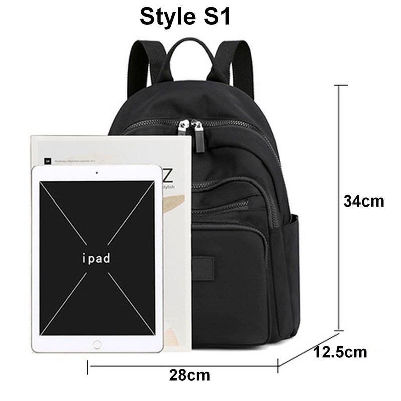 GFM® Waterproof Womens Nylon Backpack Rucksack - Holidays, Travel, Casual