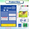 Meetory Alphabet Learning Pocket Chart - 41x28.3in Alphabet Wall Chart
