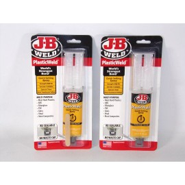 JB Weld J-B Weld PlasticWeld Quick-Setting Epoxy 25mL, Translucent Yellow, 50132 (Qty 2)