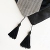 HeMiaor Black Sequined Rhinestone Contracted Tassel Table Runner and Dresser