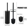 Toilet Brush, Black Toilet Brush, Includes 2 Brush Heads and