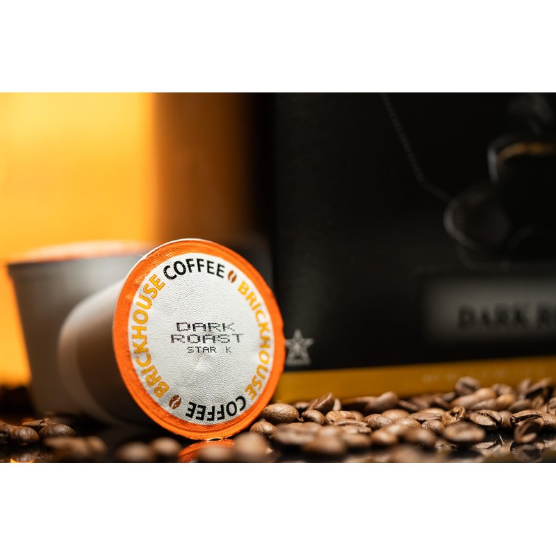 Brickhouse Dark Roast Coffee Pods – 12 Count Single Serve