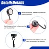 Magnetic Hooks,6 pcs Heavy Duty 25 lb+ Black Neodymium Magnet