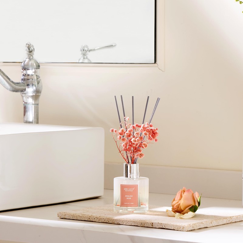 Airkeep Reed Diffuser Set,3.38 fl oz (100 ml) - English