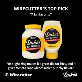 Duke’s Real Mayonnaise Squeeze Bottle - Original Smooth & Creamy Taste, 18 Ounce (Pack of 12)