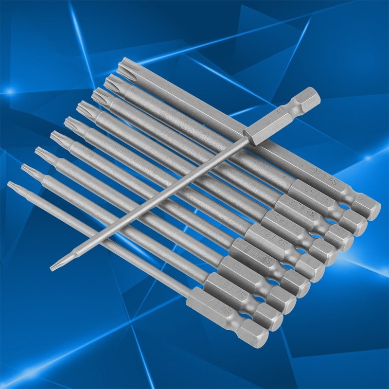 1/4 Inch Torx Security Head Screwdriver Bits, 100 mm S2
