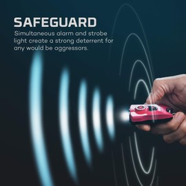 NEBO MYPAL Rechargeable Keychain Light and Safety Alarm | Compact 400 Lumen Light with 115db Safety Alarm | Pink