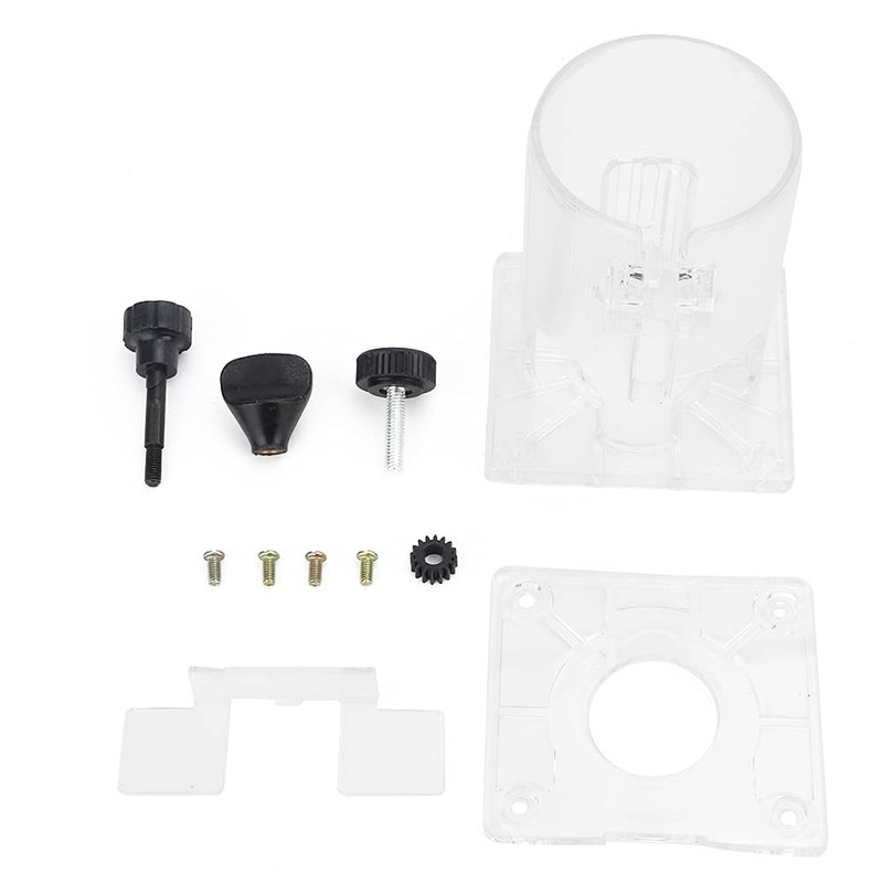 Woodworking Trimmer Router Base, Transparent Plastic Base Adjustment Knob for