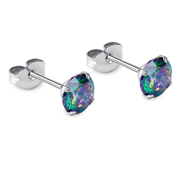 1 Pair Implant Grade Titanium Stud Earrings Set Hypoallergenic 3mm