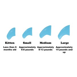 Purrdy Paws One Year Supply Soft Nail Caps for Cats Sky Blue Large - Extra Adhesives