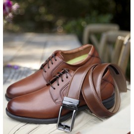 CHAOREN Ratchet Belts Men, 1 3/8" Mens Belts Leather Buckley Belt, Perfect Companion to Men's Oxfords