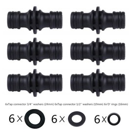 Topways Reg; 1/2 Inch Hose Connector Set Connector for the Start of the Hose Recessed Grip Quick And Easy Connection
