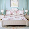 ABREEZE Sheets Set Queen Floral Sheets 100% Cotton Elegant Farmhouse