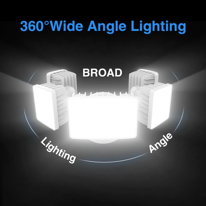 SZPOWER 120W Outdoor LED Flood Light, 5 Heads Exterior Security
