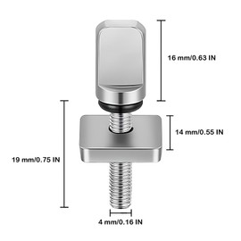 57lilina 6pcs Surfboard Fin Screws, Stainless Steel Sup Surf Fin Screw Set for Long Stand Up Board Paddle Board Longboard Paddleboard Inflatables Kayak Boat Surfing Fins Accessories