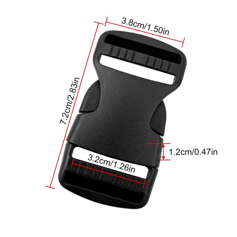 LICQIC Plastic Side Release Buckles, 20 mm/25 mm/32 mm/38 mm/50