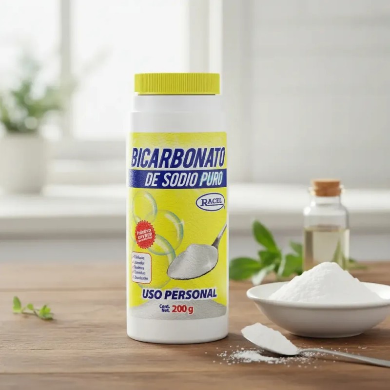 Bicarbonato De Sodio Puro Racel 200g Envase Con Dosificador