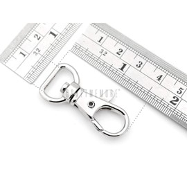 CRAFTMEMORE Swivel Lobster Claw Clasps Classic Trigger Snap Hooks CS10 Purse Landyard Clip Fits 1/2" Strap Pack of 10 (Silver)