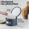 Dinner Plates Storage Container - Hard Shell China Organizer with