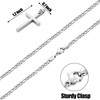Fiusem Cross Necklace for Men, Stainless Steel Mens Cross Necklaces