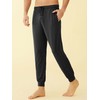 Latuza Men's Viscose Jogger Pajama Pants Lounge Bottoms XL Black