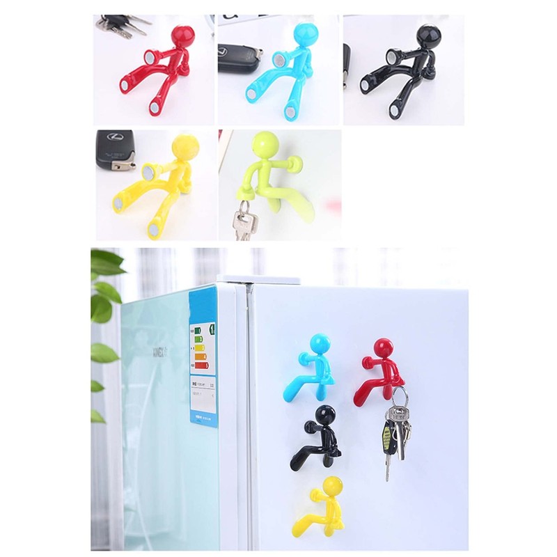Creative Wall Climbing Villain Refrigerator Magnets, Magnet Key Hanging (Orange,