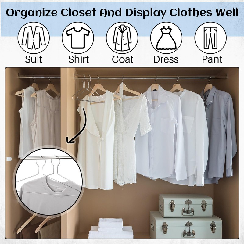 Leinuosen 12 Pack Anti-Theft Security Hangers 17 Inch Heavy Duty
