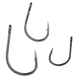 Mustad Ultra Point 4X Strong Hoodlum Live Bait Hook (Pack of 5), Black Nickel, Size 6/0