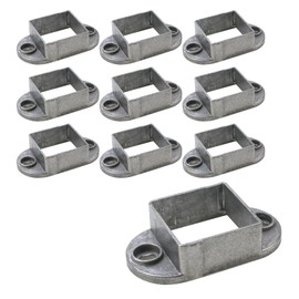 MY MIRONEY 10PCS 2" x 2" Square Post Flange Base Aluminum Alloy Floor Mount Post Flange Hardware Deck Railing Bracket for Fence or Deck