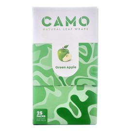 Camo Natural Leaf Herbal Papers 6/5ct Packs Chamomile&Mate 30pc Green Apple