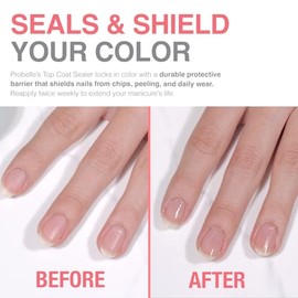 Probelle Top Coat Sealer - Capa Superior de Esmalte de Uñas de Secado Rápido