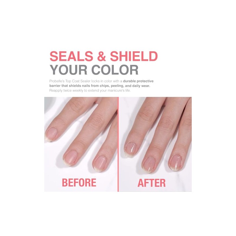 Probelle Top Coat Sealer - Capa Superior de Esmalte de
