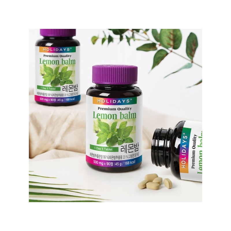 GS4+2 Holidays Lemon Balm 90 Tablets x 6 Bottles (18